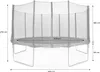sweeek - Trampolin 460cm externes Sicherheitsnetz - Grau Produktbild-Vorschau 6