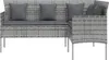 vidaXL 5-tlg. Sofagarnitur in L-Form mit Kissen Poly Rattan Produktbild-Vorschau 4