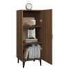 vidaXL Sideboard brun aspect chêne 34,5x34x90 cm Bois Voir les images du produit 5