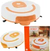 A collage of images showing a toy robot vacuum cleaner and its packaging. Produktbild-Vorschau