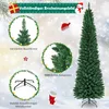 A collage of images showcasing a Christmas tree and its components, set against a snowy background. Voir les images du produit