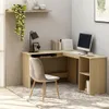 vidaXL Rohový psací stůl ve tvaru písmene L dub Sonoma Náhled obrázku produktu 2