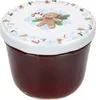A close-up shot of a jar of jam with a festive Christmas-themed lid. Produktbild-Vorschau