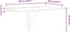 A line drawing diagram showing the dimensions of a wall-mounted folding table. Náhled obrázku produktu