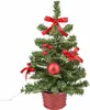 Idena Deko Weihnachtsbaum rot geschmückt 20 LED warmweiß Produktbild-Vorschau 1