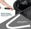 A person is shown inflating an ice bath with a hand pump, and a flexible white hose is attached to the bath. Produktbild-Vorschau