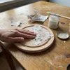 BASE rotonda in legno di FAGIATO con bordo 18 cm fai da te Anteprima dell’immagine prodotto 4