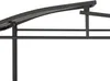 A close-up view of a black metal grill pavilion frame with a curved roof. Náhled obrázku produktu