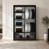 Schwebetürenschrank Kleiderschrank Schrank 120cm Produktbild-Vorschau 3