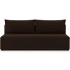 A front view of a dark brown sofa against a white background. Voir les images du produit