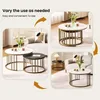 CLIPOP Couchtisch 2er Set Rund mit Marmoroptik, Produktbild-Vorschau 4