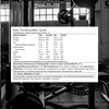 A nutritional information label for a protein powder product, placed in front of a gym equipment background. Produktbild-Vorschau