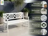 30% RABATT 3-Sitzer Gartenbank aus Akazienholz - Weiß Produktbild-Vorschau 1