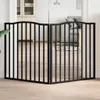 vidaXL 2-tlg. Hundetor Faltbar Schwarz 160 cm Pappelholz Produktbild-Vorschau 2