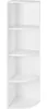 Étagère d'angle blanche, 30x30x129,5cm (LxPxH), 11,3kg Voir les images du produit 2