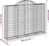 Gabionen mit Hochbogen 14Stk. 200x30x140/160cm Verzinktes Produktbild-Vorschau 6
