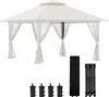 Outsunny Faltpavillon 4 x 4 m, Gartenpavillon mit 4 Produktbild-Vorschau 1