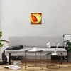 Bilder auf glas - Blume linien markierungen - 30x30cm - Produktbild-Vorschau 6