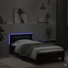vidaXL Cadre de lit avec tête de lit et lampes LED noir Voir les images du produit 4