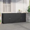 vidaXL Zahradní skříň černá 198 x 55,5 x 80 cm polyratan Náhled obrázku produktu 2