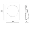 ISOLED Gips-Wand-Einbauleuchte, GU10, große Öffnung rund Produktbild-Vorschau 2