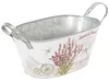 Metall Blumenschale oval Lavendelprint mit Griffen Produktbild-Vorschau 1