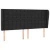 vidaXL Čelo postele s ušami čierne 183x23x118/128 cm Náhľad obrázku produktu 1