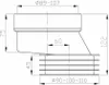 Technical drawing of a plumbing fitting with dimensions. Podgląd zdjęcia produktu