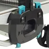 A close-up view of a black plastic mechanism with blue plastic clips attached to a metal frame. Produktbild-Vorschau
