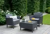 Set Tavolino e 2 Poltrone da Giardino Effetto Rattan Keter Anteprima dell’immagine prodotto 2