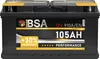 BSA Autobatterie 105Ah 12V Batterie +30% Startleistung Produktbild-Vorschau 1