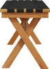 vidaXL Banc de jardin noir en bois massif d'acacia et tissu Voir les images du produit 3