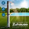 A solar shower is set up on a lawn next to a swimming pool on a sunny day. Náhľad obrázku produktu