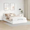 vidaXL Osmanská postel bez matrace bílá 140x190 cm Imitace Náhled obrázku produktu 3