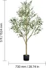 VEVOR Olivier artificiel, 1,5 m, avec pot noir, arbre Voir les images du produit 8