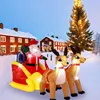 220cm Aufblasbarer Weihnachtsmann auf Schlitten mit 2 Produktbild-Vorschau 2
