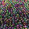 Perline di lettere, 500 pezzi, 6x6 mm, nere con lettere Anteprima dell’immagine prodotto 1