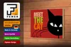 Holzschild Spruch 18x12 cm Katze Meet the cat Produktbild-Vorschau 4