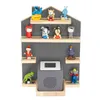 A display shelf with various figurines and a speaker device. Produktbild-Vorschau