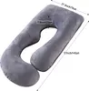 A U-shaped pregnancy pillow with dimensions indicated by text overlays. Náhled obrázku produktu