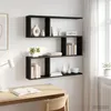 vidaXL Étagère murale en bois imitation chêne noir, 80 x 12 Voir les images du produit 2