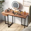 COSTWAY Stôl so zásuvkou, počítačový stôl 120x55x75cm malý, Náhľad obrázku produktu 2