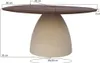 Couchtisch aus Mangoholz elfenbein - 86x76x37 cm - Marron Produktbild-Vorschau 5
