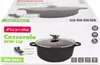 The image shows the packaging of a casserole pot with a lid. Produktbild-Vorschau