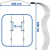 Diagram showing dimensions and details of a string of lights. Produktbild-Vorschau