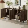 Moderner Sideboard mit 4 Türen in dunkler Holzmaserung, Produktbild-Vorschau 5