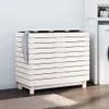 vidaXL Komoda na prádlo bílá 88,5x44x76 cm Borovicový masiv Náhled obrázku produktu 2