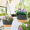 lot de 2 pots de fleurs suspendus avec drainage 20.3 cm Voir les images du produit 4