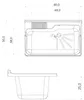 Aqualine wandmodel wastafel, 80x50 cm, kunststof, wit Productafbeelding-voorbeeld 4