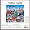 The image shows the packaging of a 500-piece jigsaw puzzle with a Christmas village scene. The packaging includes the puzzle image, brand logo, product details, and safety information. Podgląd zdjęcia produktu